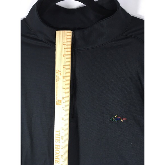Greg Norman Mens Black Mock Neck Long Sleeve 1/4 Zip Golf Pullover Size XL - Picture 6 of 8